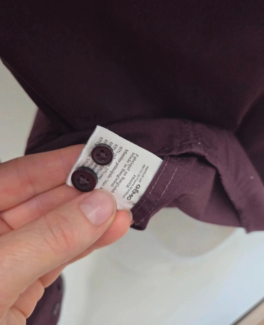 Camisa de aubergine de mangas compridas 42 nova – photo 4